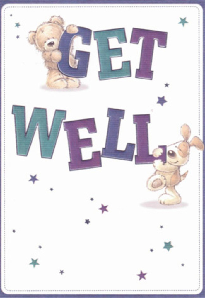 Celebrating the gentle power of encouragement, this illustrated get well card is filled with the style and positivity so often found along the lively streets of South Hackney. A friendly teddy bear and a spirited puppy-crafted with plush textures and endearing roundness-join together to cradle the large, welcoming 'Get Well' text at the card's core. Around them, fluttering stars in hues of purple and aqua seem to carry messages of health and hope, reminiscent of the dazzling colours at the weekend Columbia Road Flower Market. The confident typography, shaded in complementary tones, anchors the design in a cheerful sense of assurance. The soft, fluffy fur of both the bear and the puppy almost reaches from the page, suggesting the feeling of a gentle hand or calming cuddle. As a florist arranging bouquets for South Hackney's close-knit neighbourhoods, I see in this card the same careful consideration and heartfelt sincerity that goes into choosing just the right stems for a customer recovering on Mare Street or Lauriston Road. The card's overall atmosphere is light and soothing; it brings together artistry and genuine care, creating a perfect pairing with a bright bouquet to encourage healing and positivity for all ages throughout South Hackney.